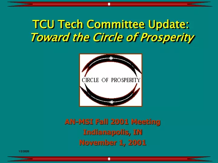 tcu tech committee update toward the circle