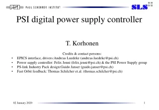 PSI digital power supply controller