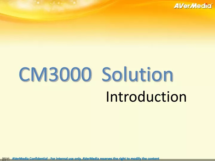 cm3000 solution introduction