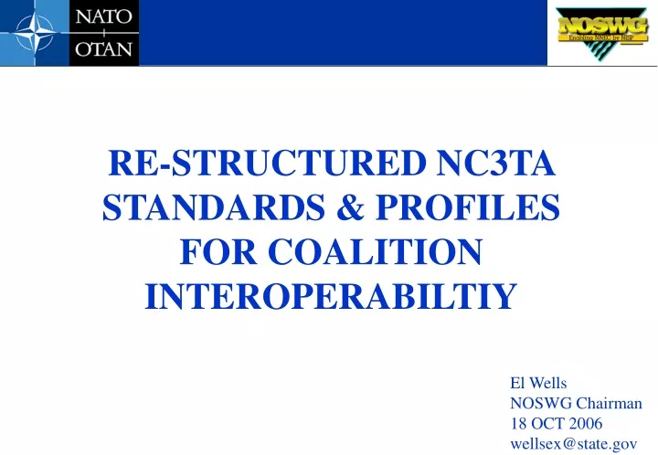 re structured nc3ta standards profiles