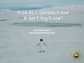 How do Scientists Know What They Know?