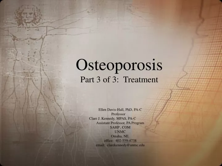 osteoporosis part 3 of 3 treatment