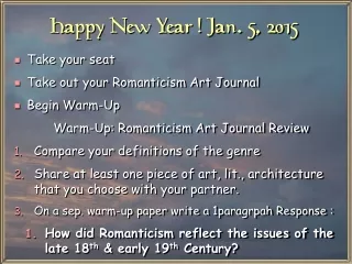 Happy New Year ! Jan. 5, 2015