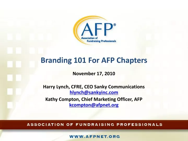 branding 101 for afp chapters