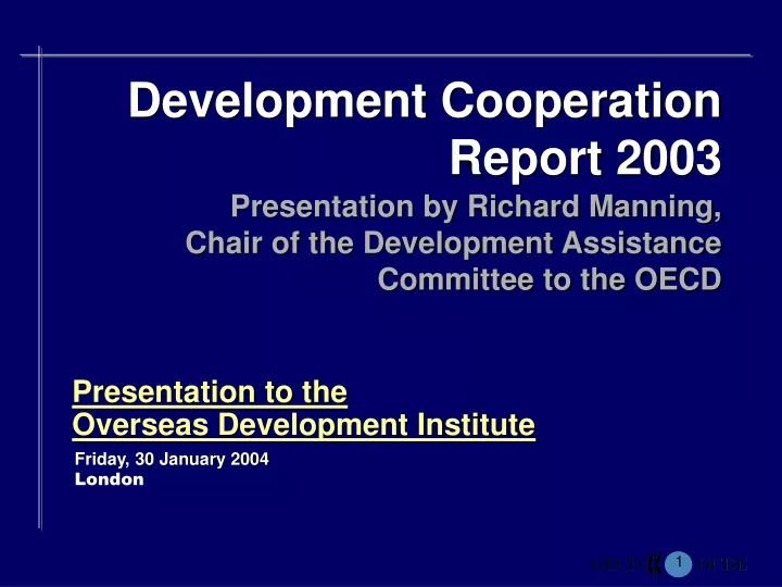 presentation to the overseas development institute