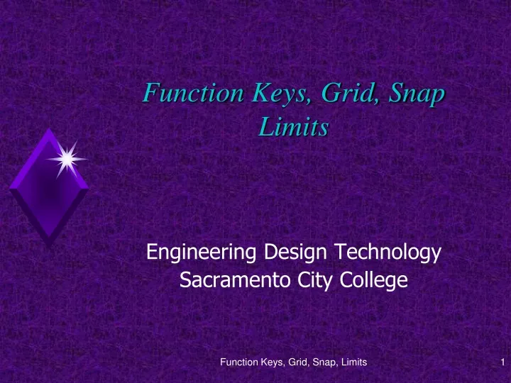 function keys grid snap limits