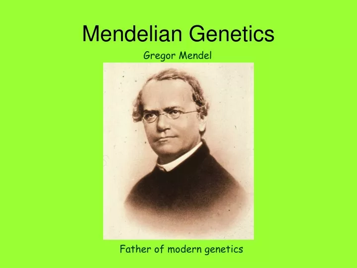 mendelian genetics