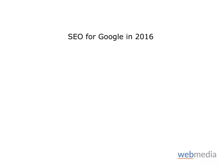 seo for google in 2016