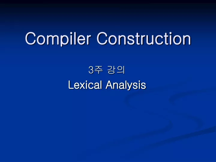 compiler construction