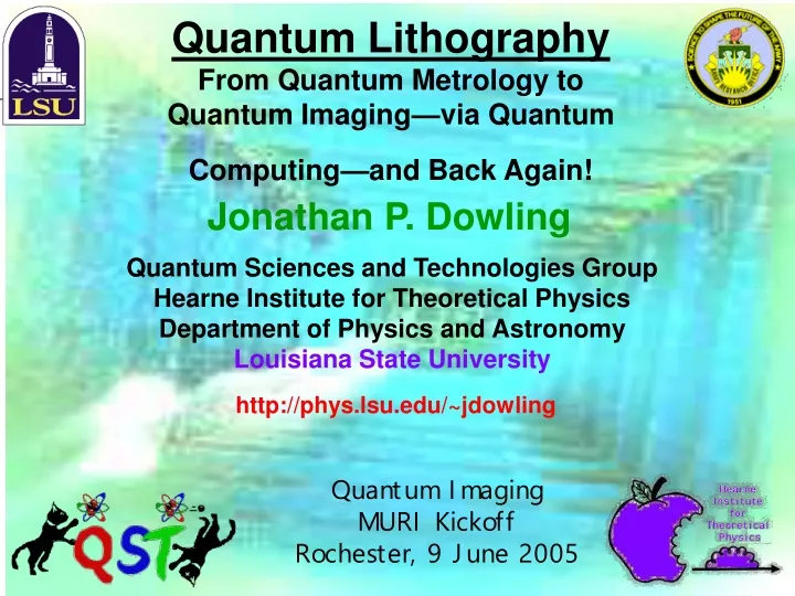 quantum lithography from quantum metrology