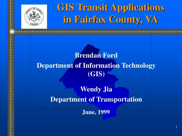 gis transit applications in fairfax county va