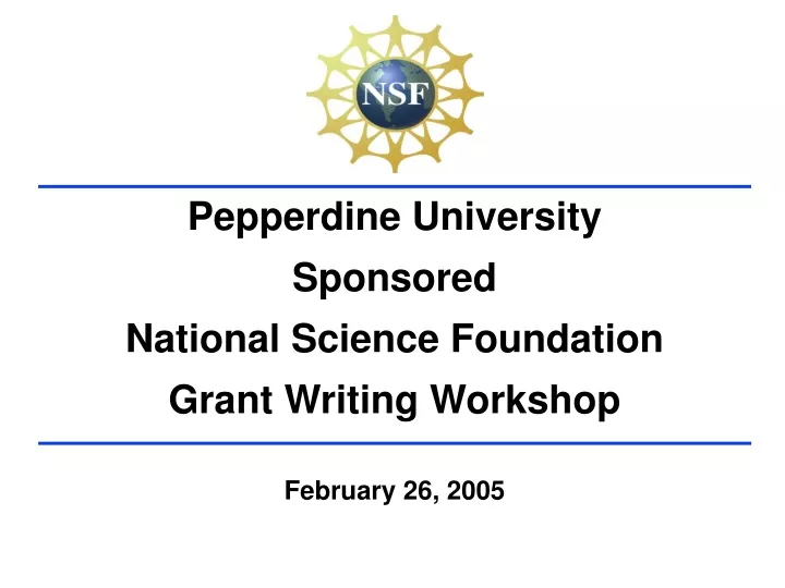 pepperdine university sponsored national science