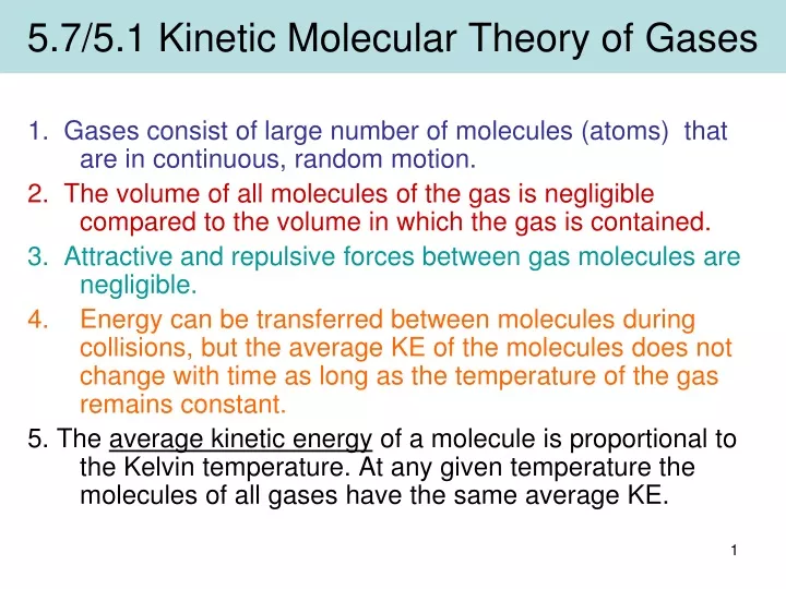 5 7 5 1 kinetic molecular theory of gases