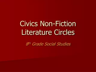 Civics Non-Fiction  Literature Circles