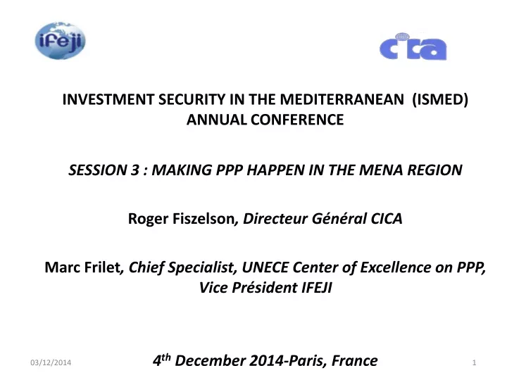 investment security in the mediterranean ismed