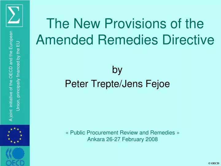 the new provisions of the amended remedies directive