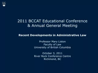 2011 BCCAT Educational Conference  &amp; Annual General Meeting