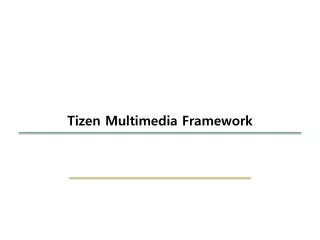 Tizen Multimedia Framework