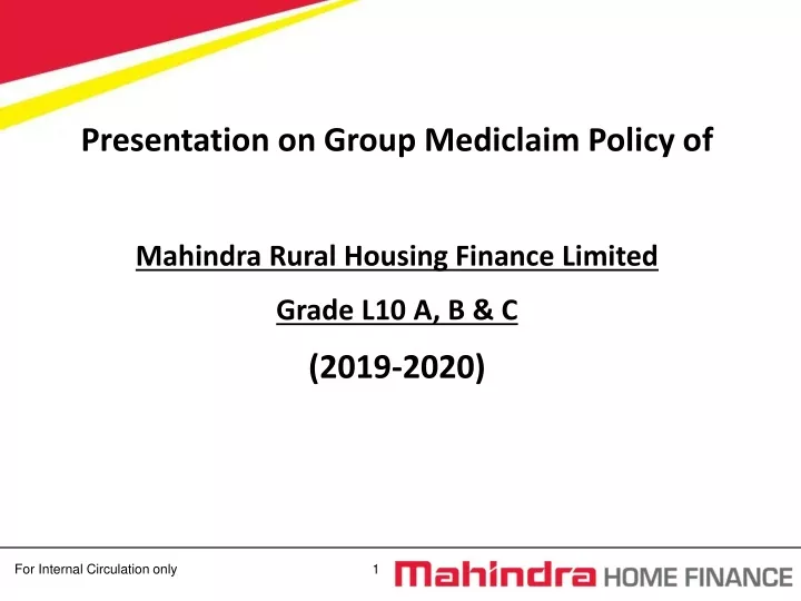 presentation on group mediclaim policy