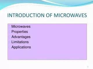 INTRODUCTION OF MICROWAVES