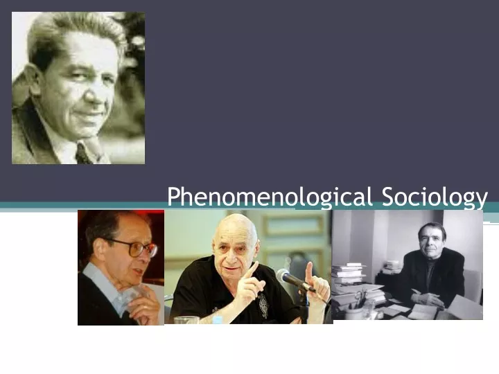 phenomenological sociology