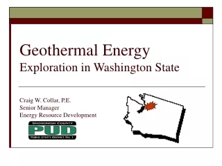 Geothermal Energy  Exploration in Washington State