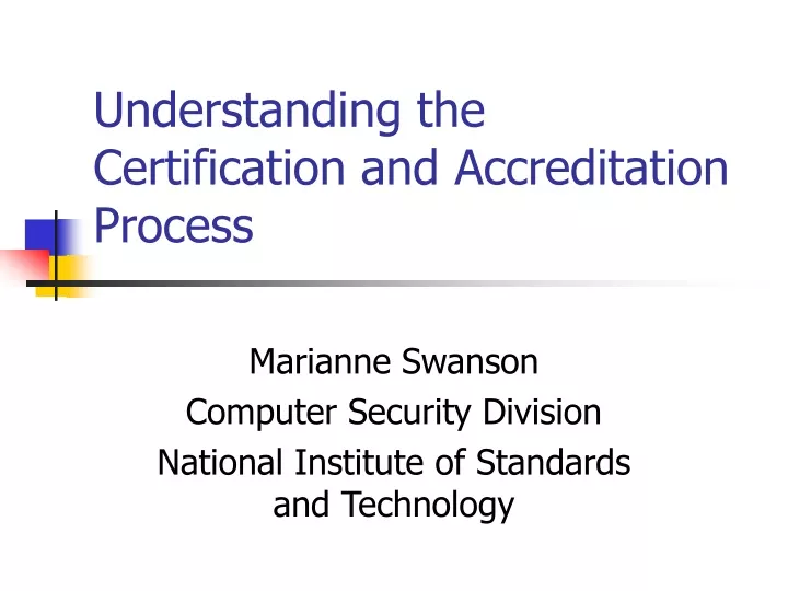 understanding the certification and accreditation process