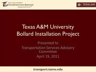 Texas A&amp;M University Bollard Installation Project