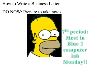 7 th  period: Meet in Blue 2 computer lab Monday!!