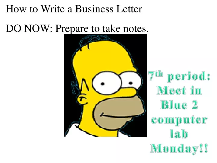 how to write a business letter do now prepare