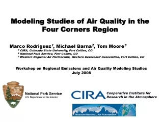 Modeling Studies of Air Quality in the Four Corners Region