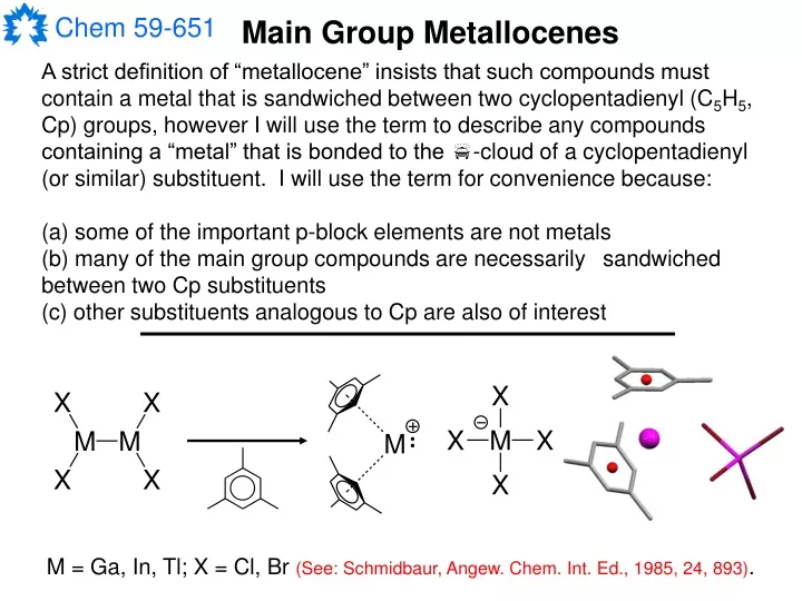 main group metallocenes