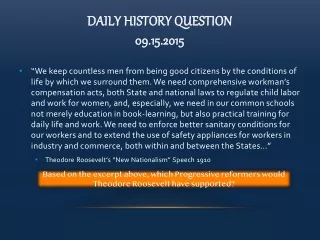 Daily History Question 09.15.2015