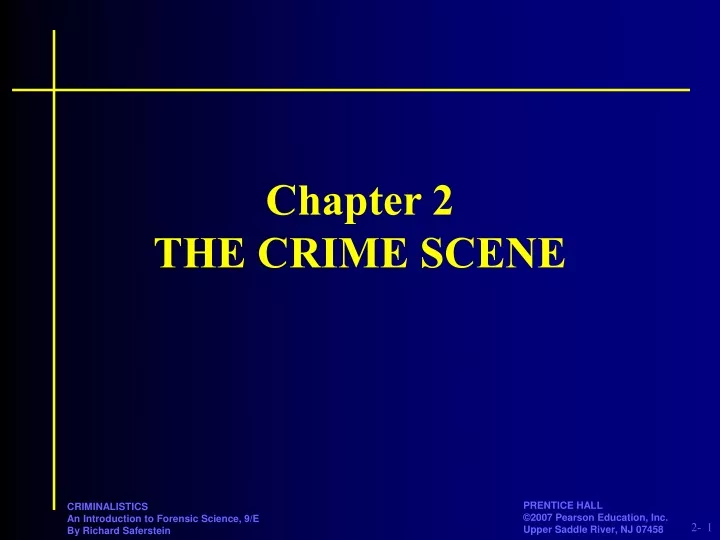 chapter 2 the crime scene