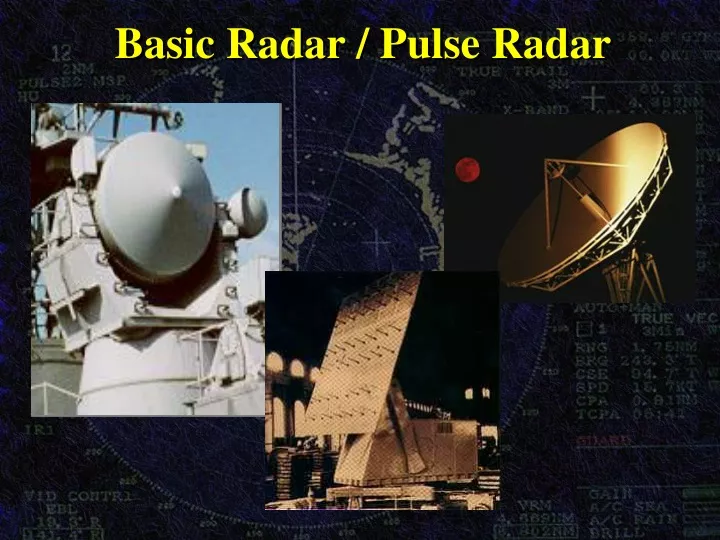 basic radar pulse radar