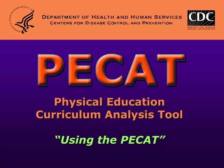 physical education curriculum analysis tool using the pecat