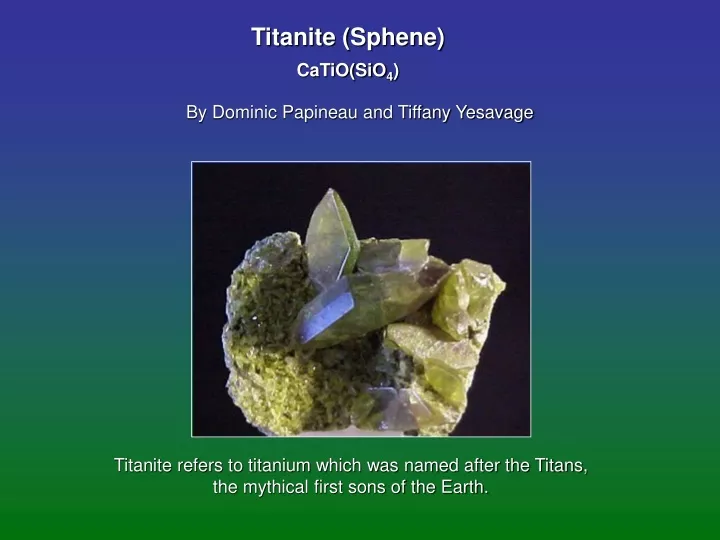 titanite sphene