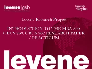 Levene  Research Project