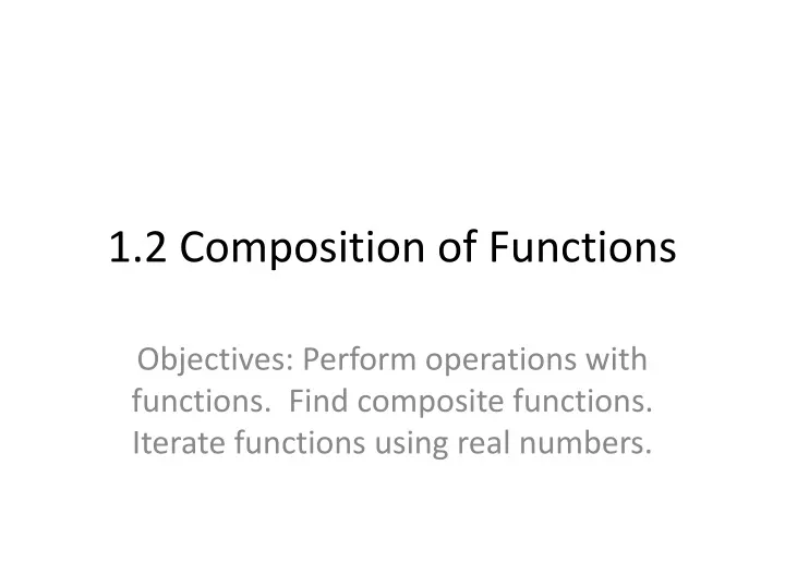 1 2 composition of functions