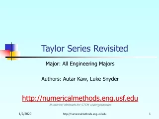 Taylor Series Revisited