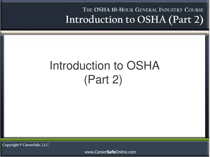 introduction to osha part 2