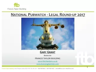 National Pubwatch - Legal Round-up 2017