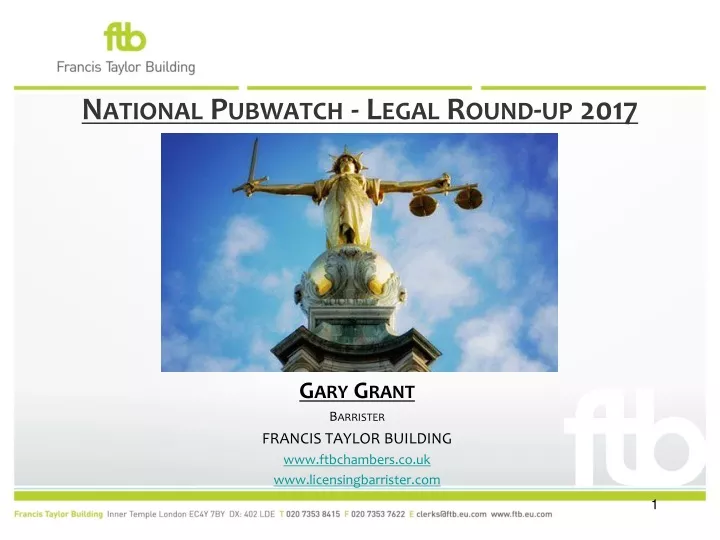 national pubwatch legal round up 2017