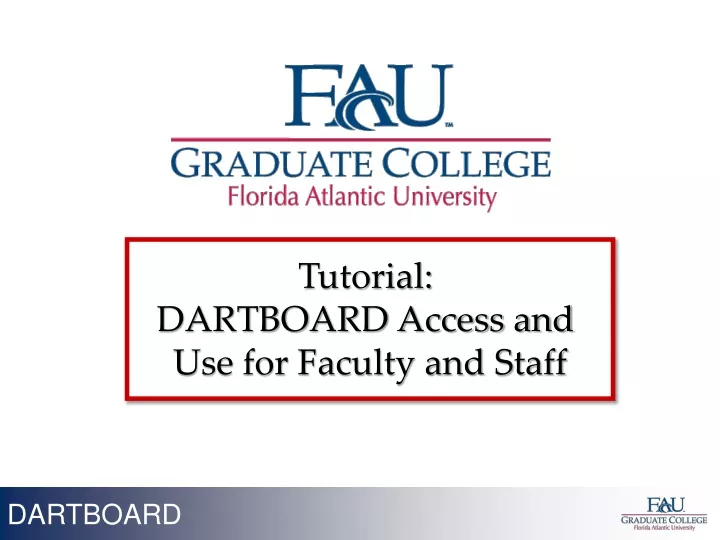 tutorial dartboard access and use for faculty