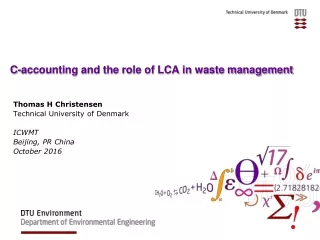 C-accounting and the role of LCA in waste management