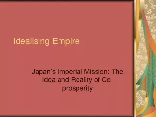 Idealising Empire