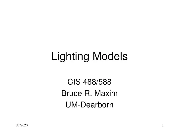 lighting models