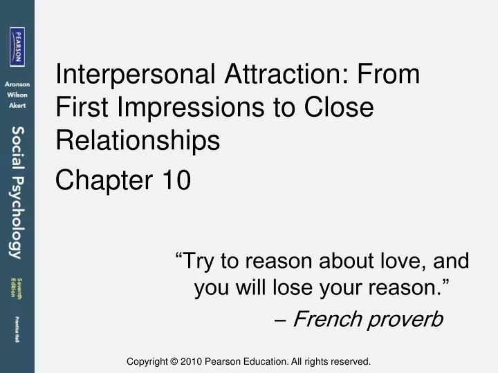 interpersonal attraction from first impressions