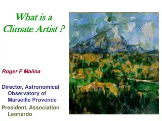 What is a Climate Artist ?