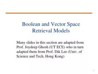 boolean and vector space retrieval models